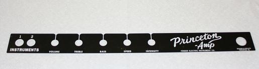 PrincetonBlackface (non-reverb) Faceplate